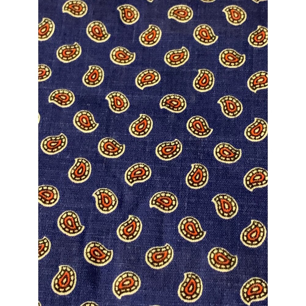 Vintage Blue Paisley Fabric By Pan Fabrics Inc Fat Quarter 18"x22" Cotton